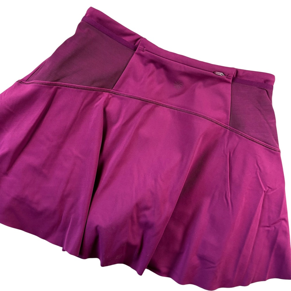 Athleta Match Point Skort Womens XXS Purple Mesh Performance Tennis Skirt